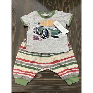 Peek Kids Baby Boys Size 3-6 Months Monza Race Car Cotton Pants Set‎ New Tags